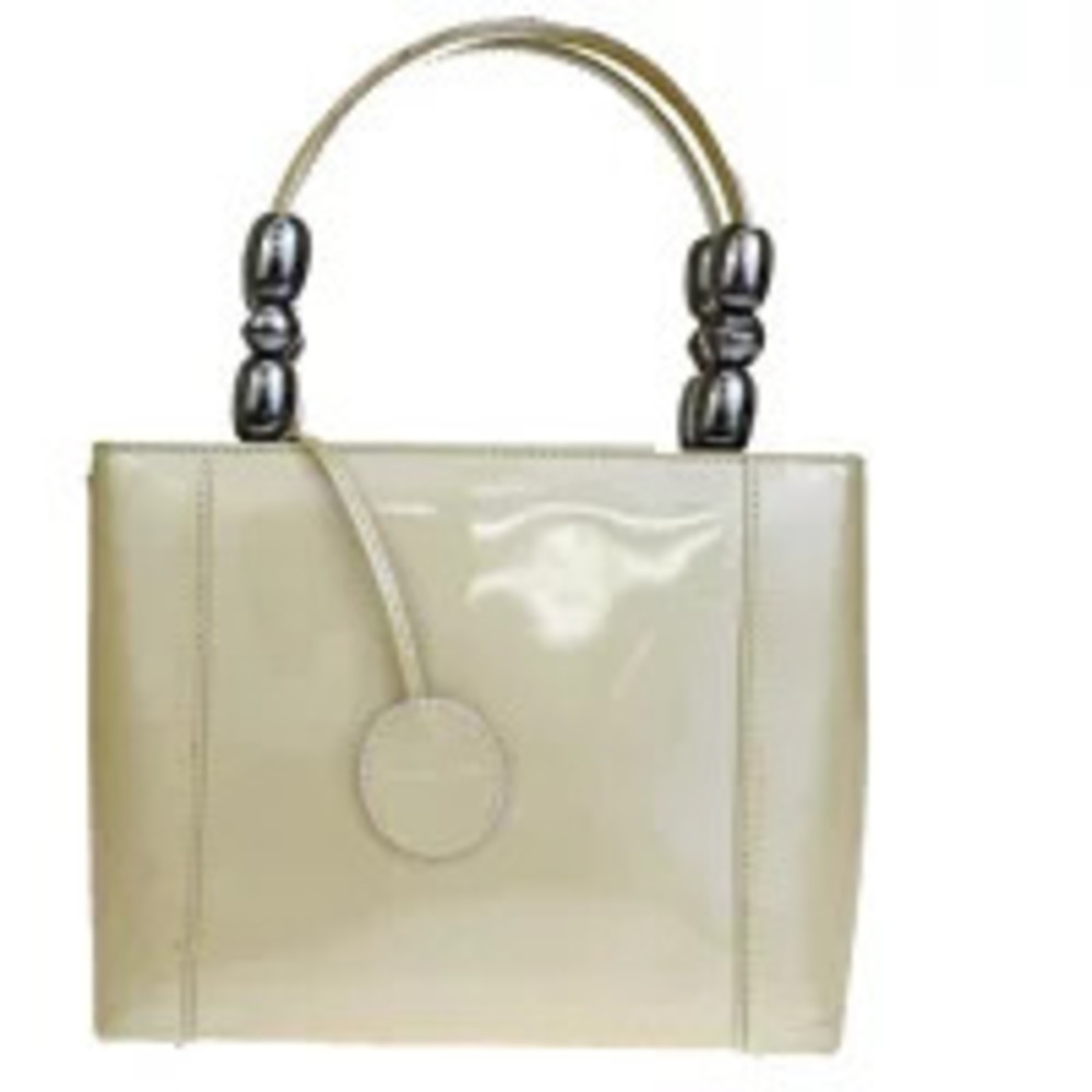 Christian Dior Maris Pearl Handbag Beige Enamel